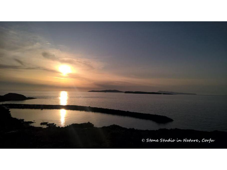 Stone Studio In Nature With View To Corfu Town! Evropouloi エクステリア 写真